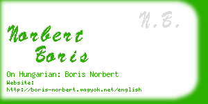 norbert boris business card